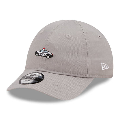 Gorra de béisbol bebé 9FORTY Icon Police Car de New Era - Gris
