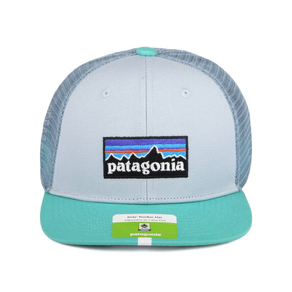 Gorra Trucker niños P-6 Logo de algodón orgánico de Patagonia - Azul Claro-Turquesa