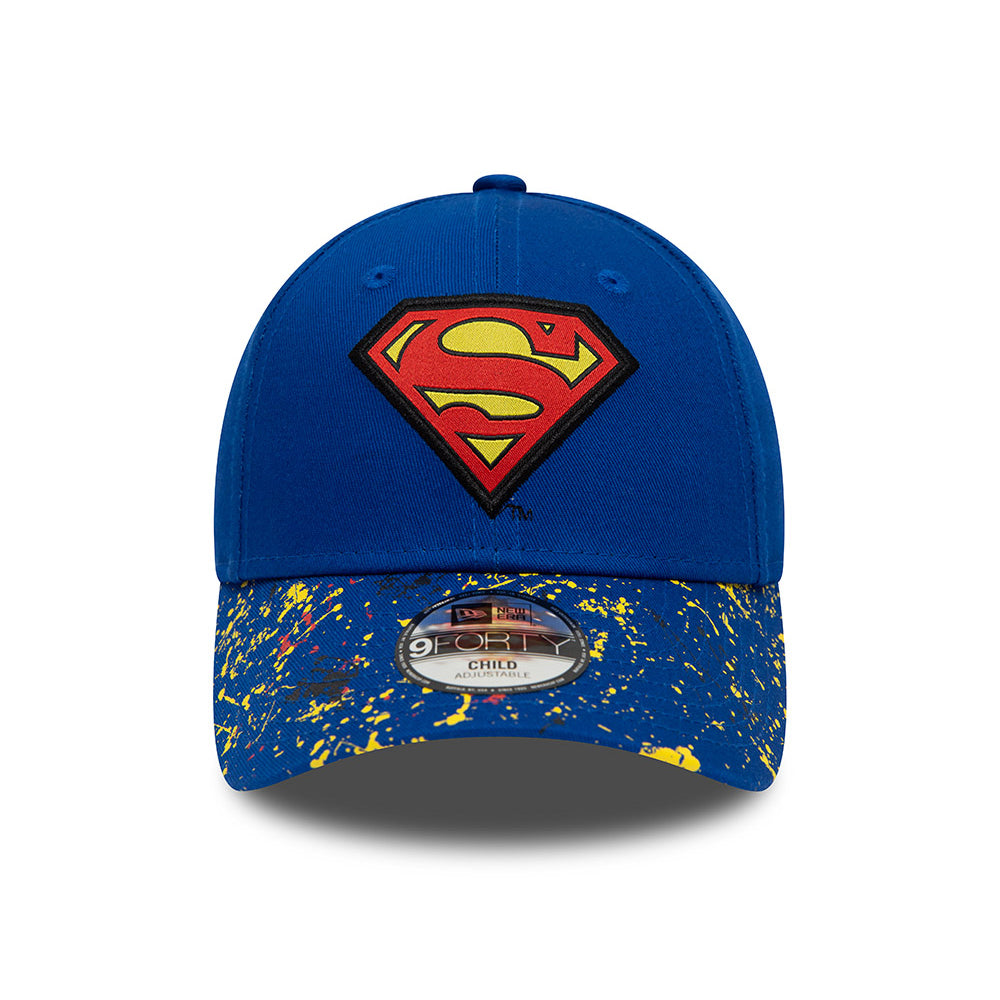 Gorra de béisbol 9FORTY Paint Splat Superman de New Era - Azul Real