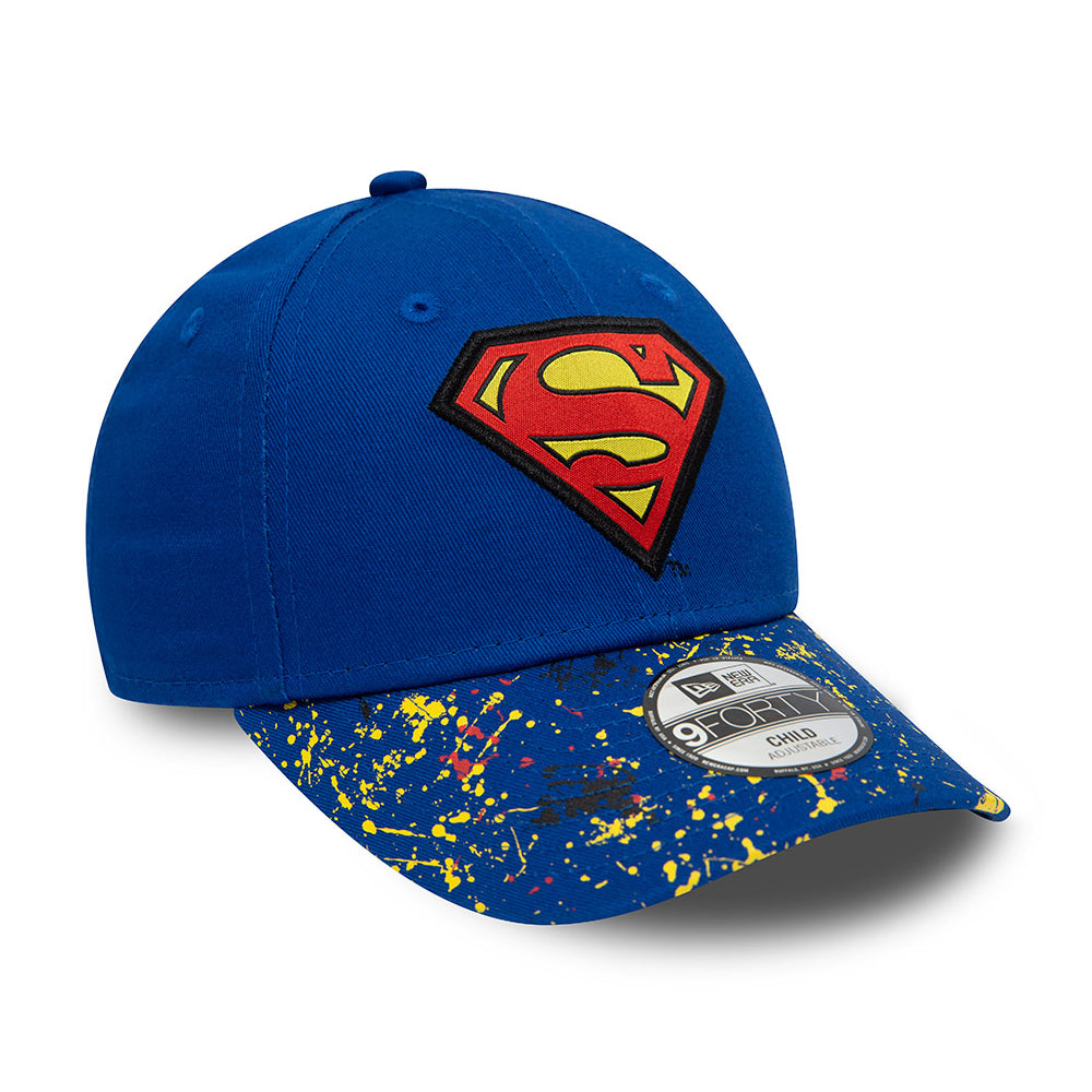 Gorra de béisbol 9FORTY Paint Splat Superman de New Era - Azul Real