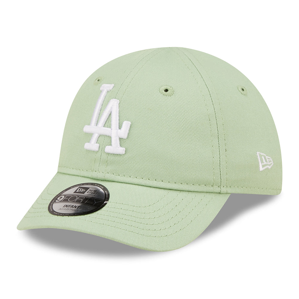 Gorra de béisbol bebé 9FORTY MLB League Essential L.A. Dodgers de New Era - Verde Claro-Blanco