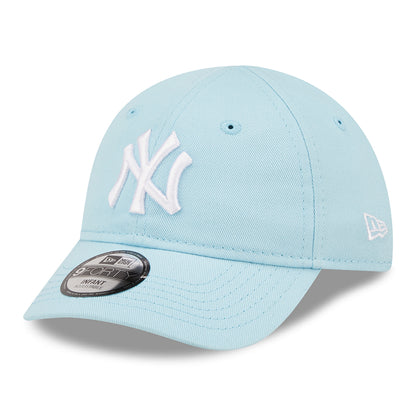 Gorra de béisbol bebé 9FORTY MLB League Essential New York Yankees de New Era - Azul Claro-Blanco
