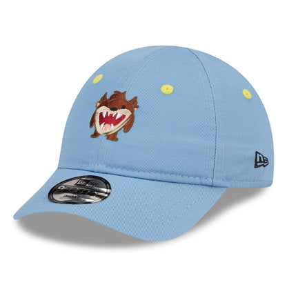 Gorra de béisbol bebé 9FORTY Chibi Looney Tunes Taz de New Era - Azul Cielo