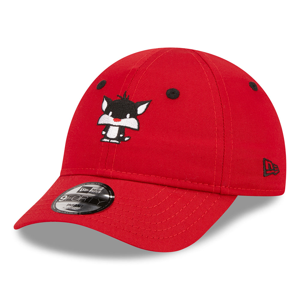 Gorra de béisbol bebé 9FORTY Chibi Looney Tunes Sylvester de New Era - Escarlata