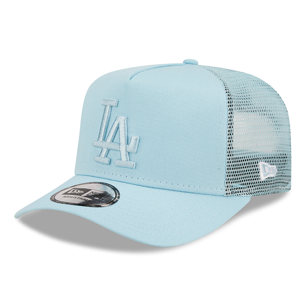 Gorra Trucker niños A-Frame MLB Tonal Mesh L.A. Dodgers de New Era - Azul Claro
