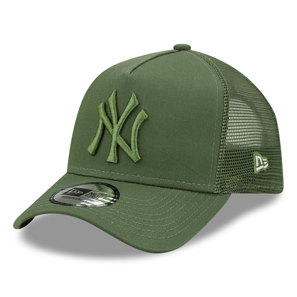 Gorra Trucker niños A-Frame MLB Tonal Mesh New York Yankees de New Era - Verde Oliva