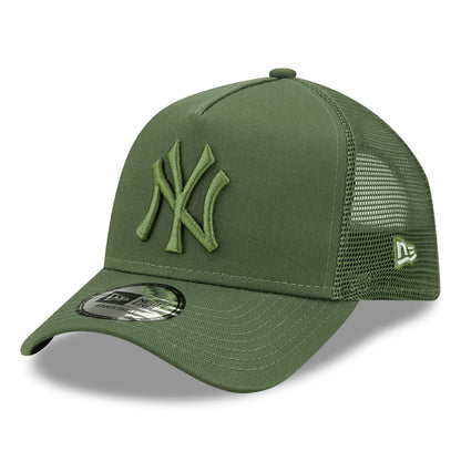 Gorra Trucker niños A-Frame MLB Tonal Mesh New York Yankees de New Era - Verde Oliva