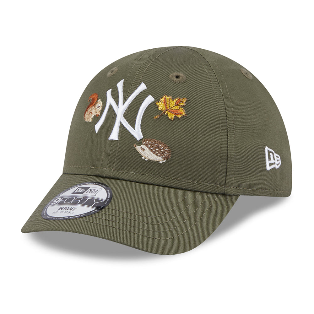 Gorra de béisbol bebé 9FORTY MLB Outdoor New York Yankees de New Era - Oliva-Blanco