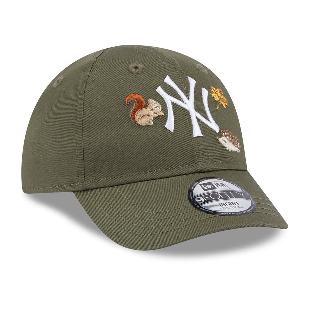 Gorra de béisbol bebé 9FORTY MLB Outdoor New York Yankees de New Era - Oliva-Blanco