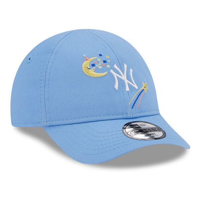 Gorra de béisbol bebé 9FORTY MLB Starry New York Yankees de New Era - Azul Cielo