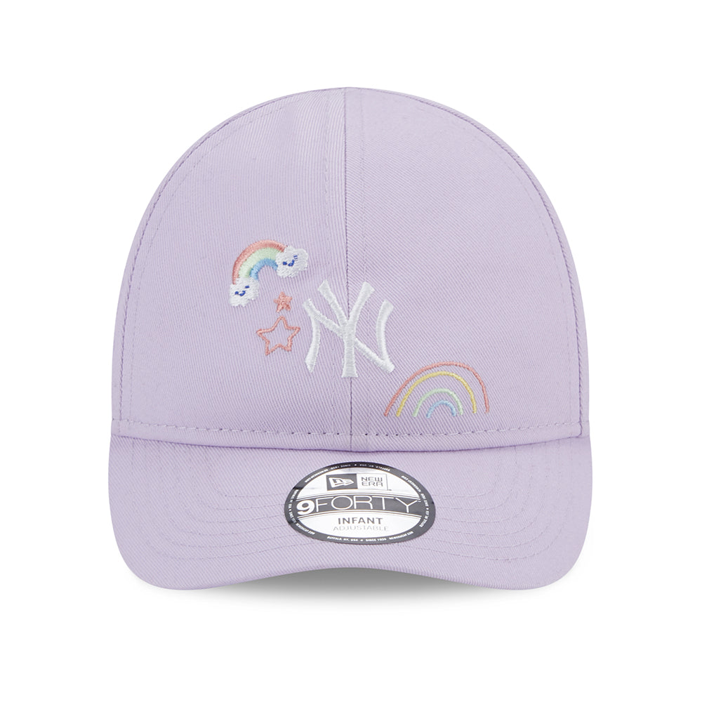 Gorra de béisbol bebé 9FORTY MLB Starry New York Yankees de New Era - Lavanda