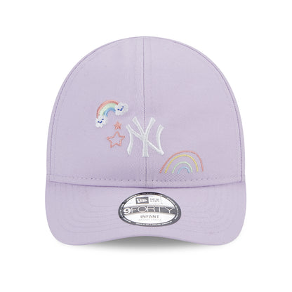 Gorra de béisbol bebé 9FORTY MLB Starry New York Yankees de New Era - Lavanda