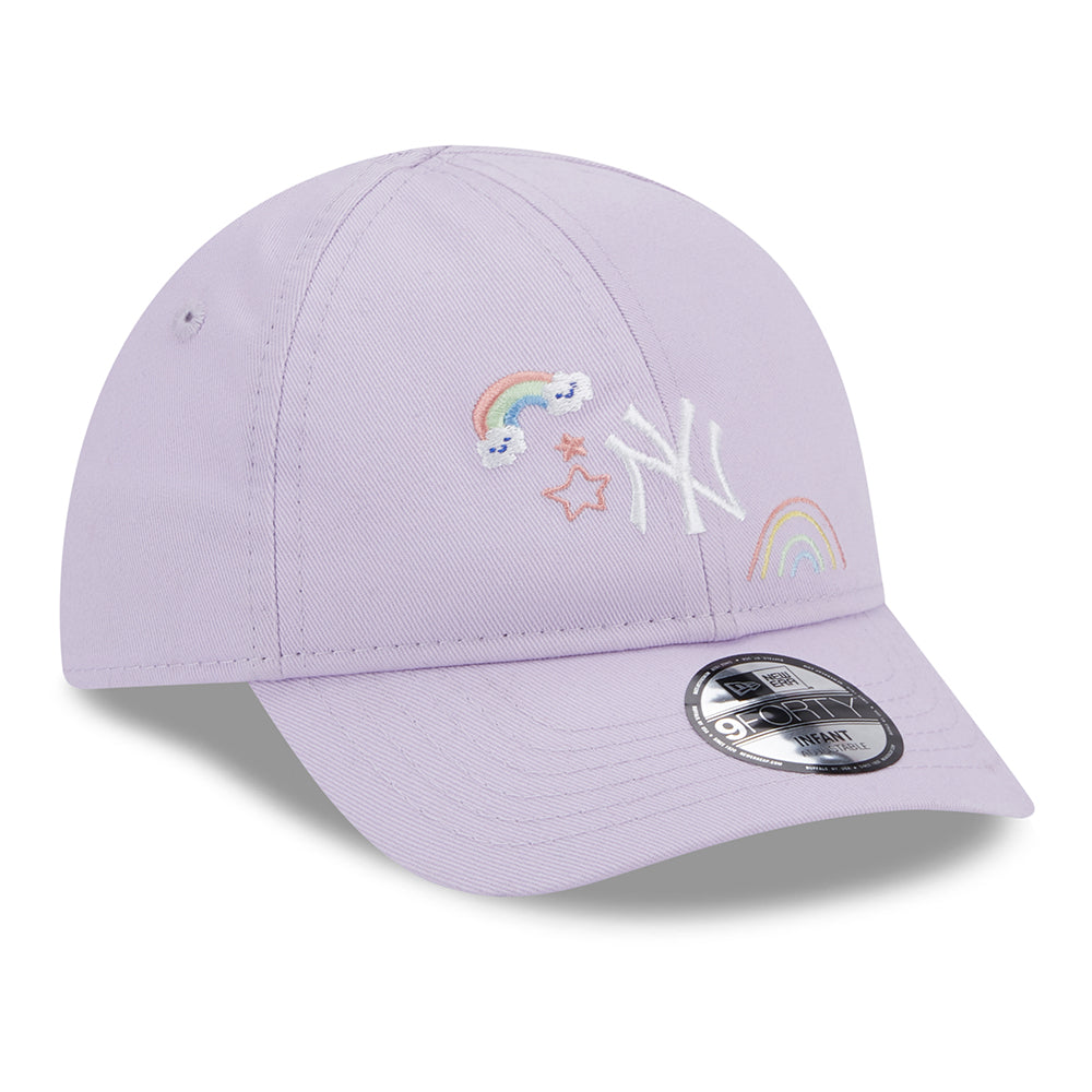 Gorra de béisbol bebé 9FORTY MLB Starry New York Yankees de New Era - Lavanda
