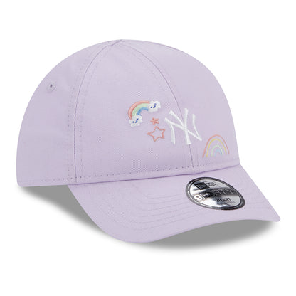 Gorra de béisbol bebé 9FORTY MLB Starry New York Yankees de New Era - Lavanda