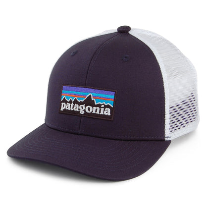 Gorra Trucker niños P-6 Logo de algodón orgánico de Patagonia - Azul Marino-Blanco