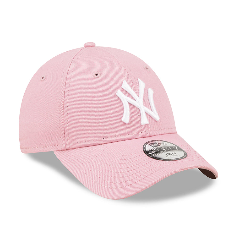 Gorra de béisbol niños 9FORTY MLB League Essential New York Yankees de New Era - Rosa Claro-Blanco