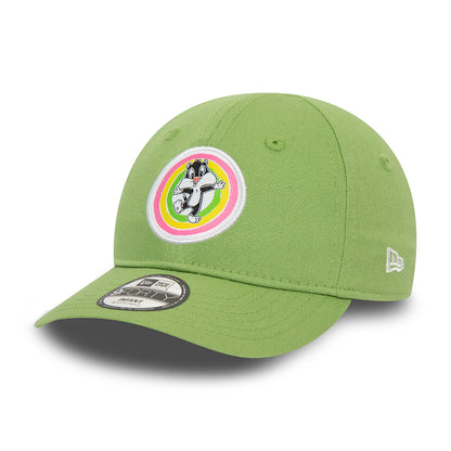 Gorra de béisbol bebé 9FORTY Pastel Looney Tunes Sylvester de New Era - Verde Claro