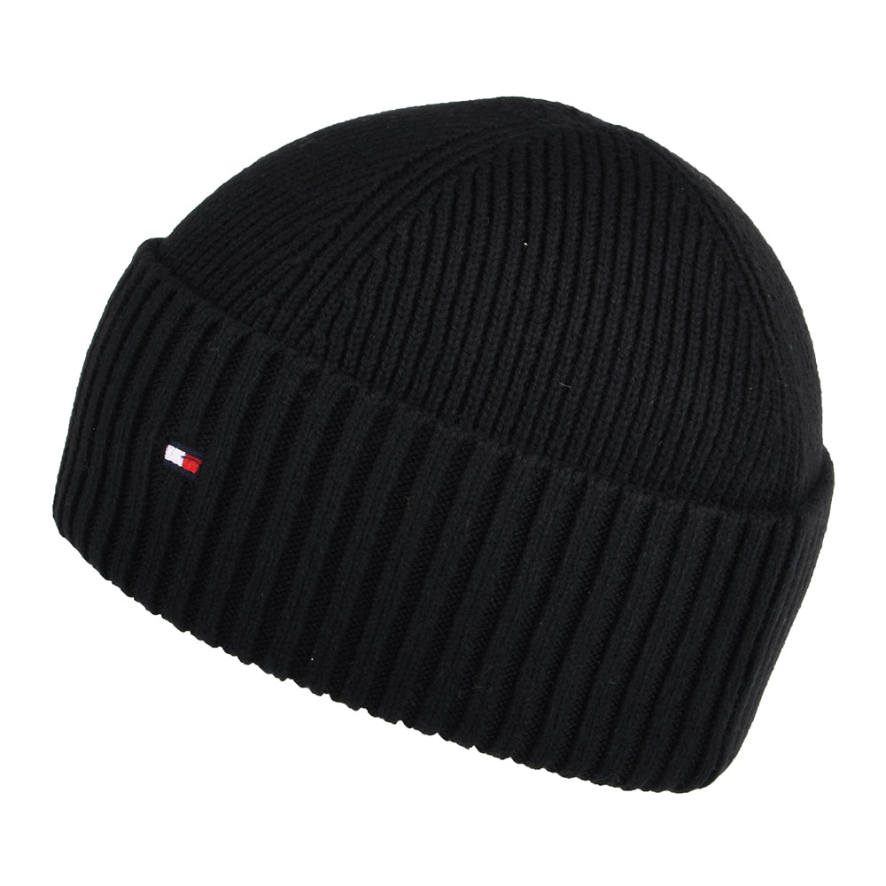 Gorro Flag de algodón y cachemira de Tommy Hilfiger - Negro