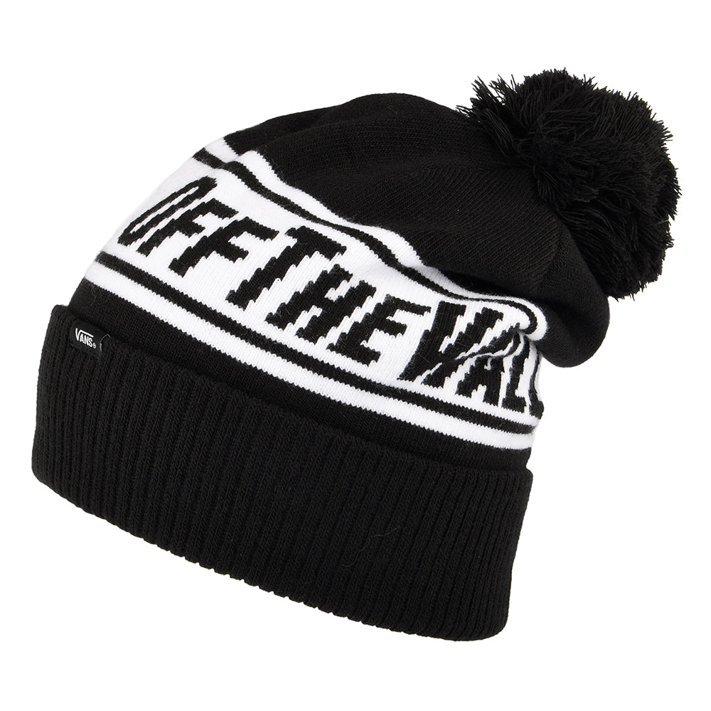 Gorro con pompón Off The Wall de Vans - Negro-Blanco