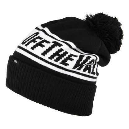 Gorro con pompón Off The Wall de Vans - Negro-Blanco