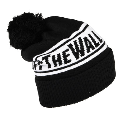 Gorro con pompón Off The Wall de Vans - Negro-Blanco