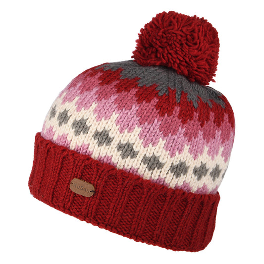 Gorro con pompón con vuelta de Kusan - Rojo