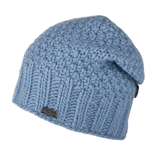 Gorro Beanie con botón de Kusan - Azul Cielo