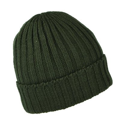 Gorro Beanie con vuelta de canalé de Kusan - Kaki