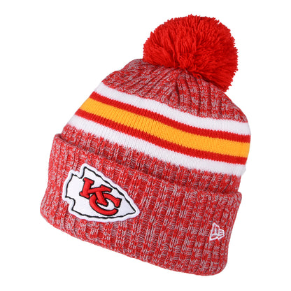 Gorro con pompón NFL Sideline Sport Knit Kansas City Chiefs de New Era - Rojo-Dorado