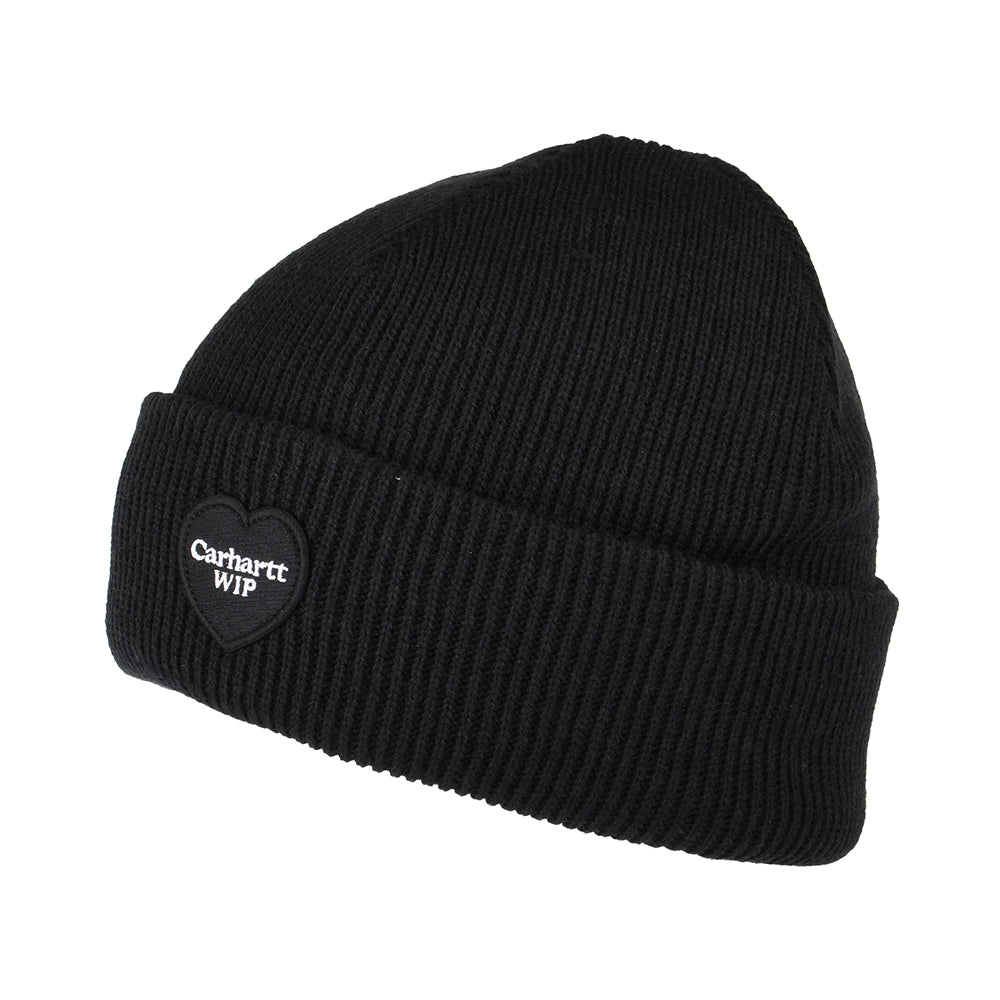 Gorro Beanie Parche de Corazón de Carhartt WIP - Negro