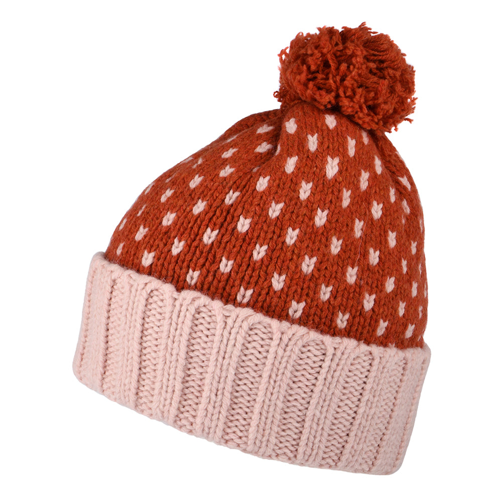 Gorro con pompón Snowbelle de lana reciclada de Patagonia - Arcilla