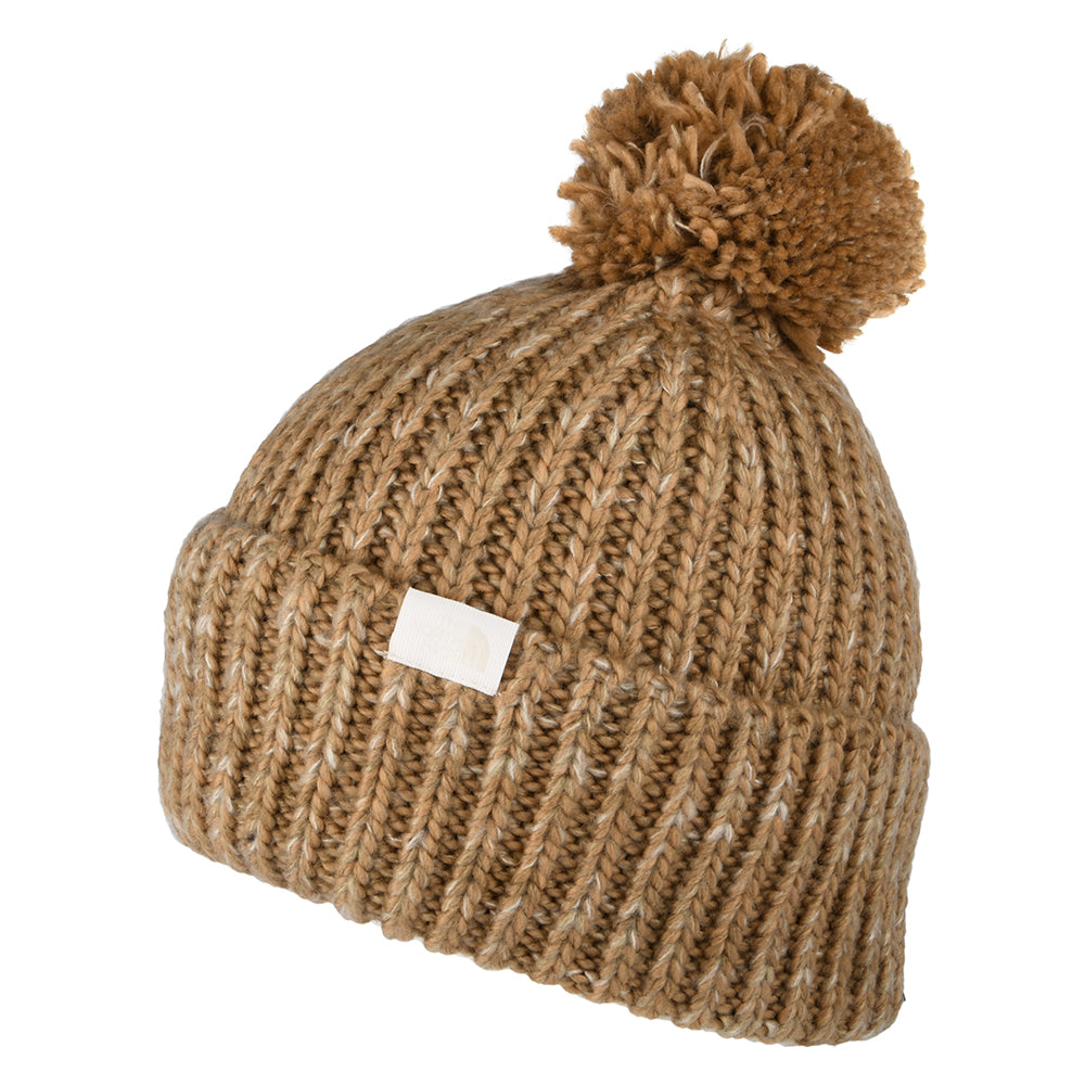 Gorro con pompón Cozy Chunky de The North Face - Camel
