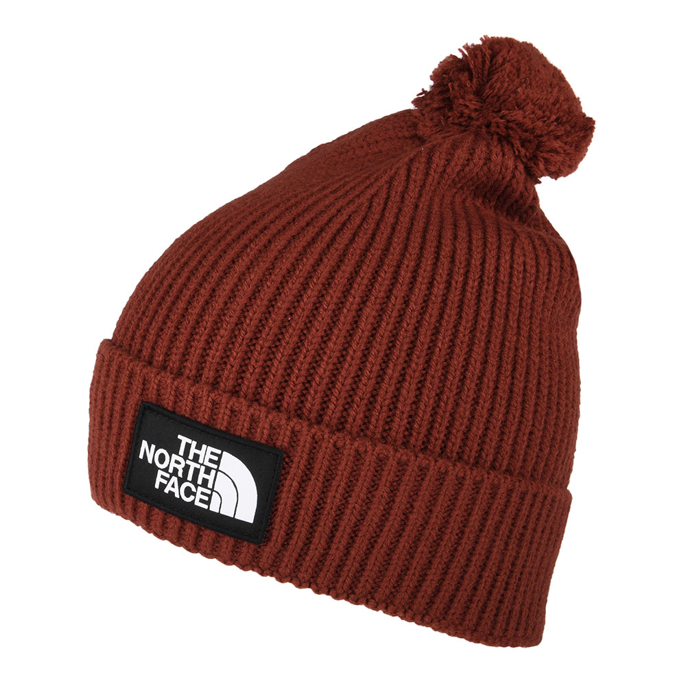 Gorro con Pompón Logo Box de The North Face - Coñac