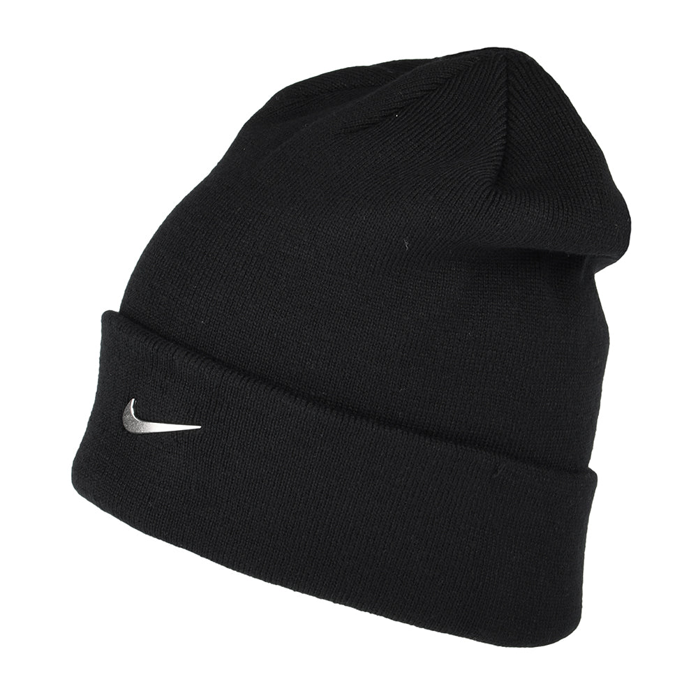 Gorro Beanie Swoosh con vuelta de Nike Golf - Negro-Plateado