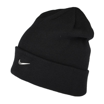 Gorro Beanie Swoosh con vuelta de Nike Golf - Negro-Plateado