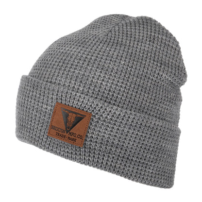 Gorro Beanie Galveston punto gofre de Brixton - Gris Claro Jaspeado