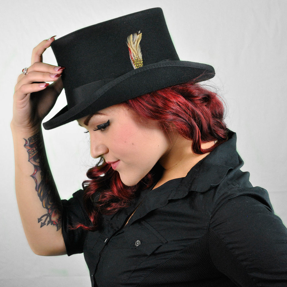 Sombrero de copa Mid Crown de Jaxon & James Negro al por mayor