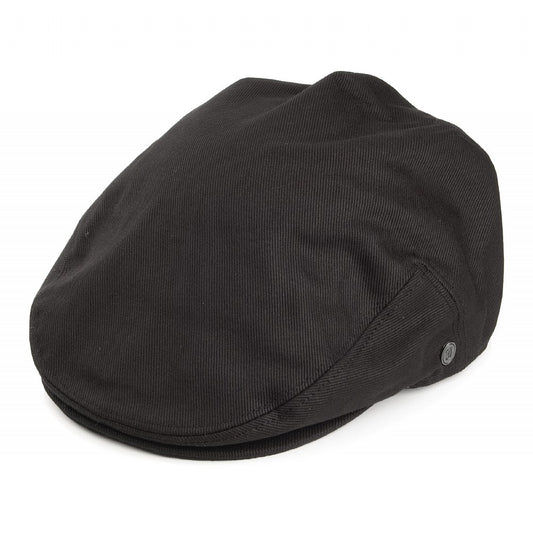 Gorra plana de algodón de Jaxon & James Negro al por mayor