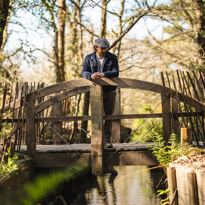 Gorra plana de tweed de Jaxon & James Marrón-Gris al por mayor