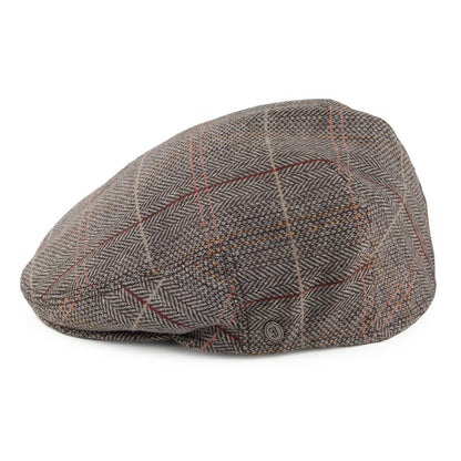 Gorra plana de tweed de Jaxon & James Marrón-Gris al por mayor