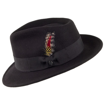 Sombrero Fedora flexible Copa-C de Jaxon & James Negro al por mayor