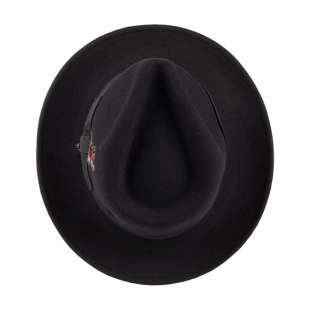 Sombrero Fedora flexible Copa-C de Jaxon & James Negro al por mayor