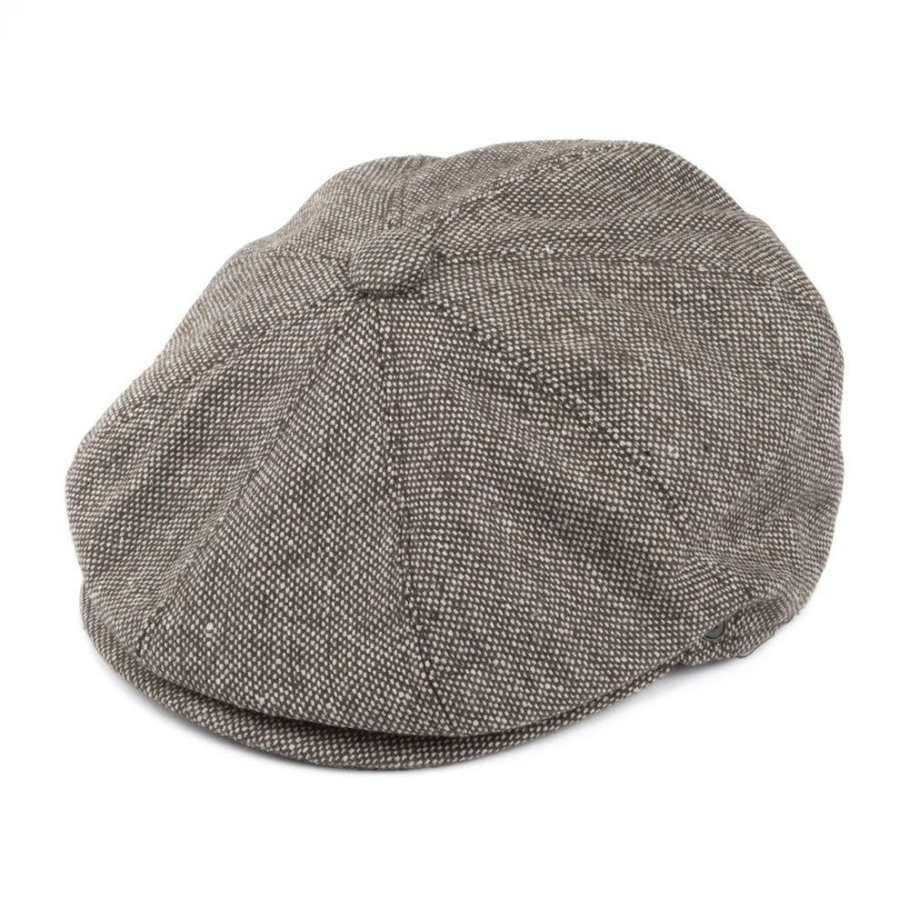 Gorra Newsboy Marl Tweed de Jaxon & James Marrón al por mayor