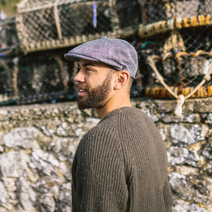 Gorra Newsboy Marl Tweed de Jaxon & James Negro al por mayor