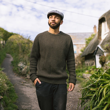 Gorra Newsboy Marl Tweed de Jaxon & James Negro al por mayor