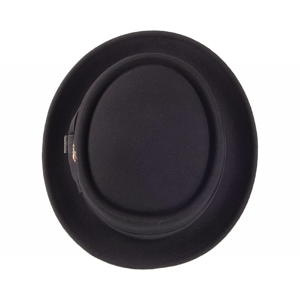 Sombrero flexible de lana Pork Pie de Jaxon & James Negro al por mayor