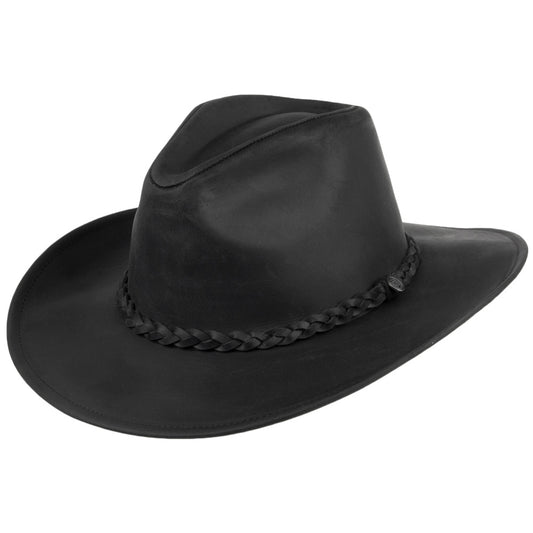 Sombrero Cowboy piel de búfalo de Jaxon & James Negro al por mayor