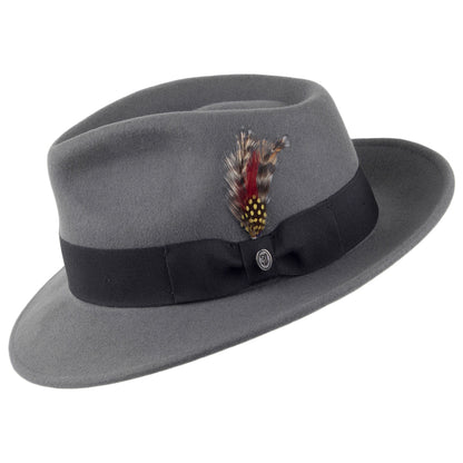 Sombrero Fedora flexible Copa-C de Jaxon & James Gris al por mayor