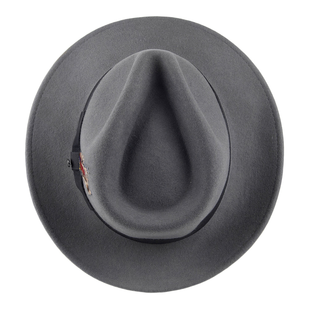 Sombrero Fedora flexible Copa-C de Jaxon & James Gris al por mayor