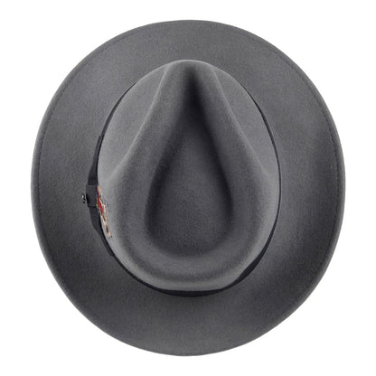 Sombrero Fedora flexible Copa-C de Jaxon & James Gris al por mayor